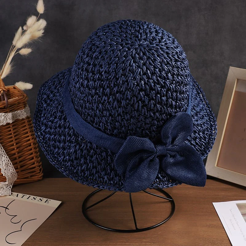 π₯ Hot Sale 50% OFF π Elegant Woven Straw Sun Hat with Bow π